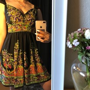 [donna ricco] paisley printed dress